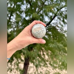 Green moonstone sphere